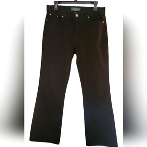 LRL Lauren Jean Ralph Lauren Classic Bootcut Black Jeans Women's Size 10P.